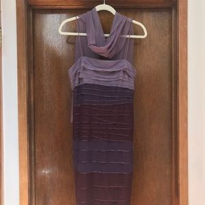 JS Collections Beaded Cocktail Dress (spag straps)